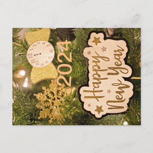 Postale Bonne année d'obtention de la carte 2024 (Devant)