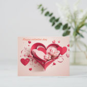 Postale Bonne carte cadeau de la Saint-Valentin (Debout devant)