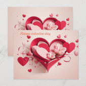 Postale Bonne carte cadeau de la Saint-Valentin (Devant / Derrière)
