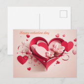 Postale Bonne carte cadeau de la Saint-Valentin (Devant / Derrière)