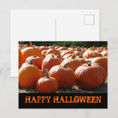 Postale Bonne carte Citrouille Halloween (Devant / Derrière)