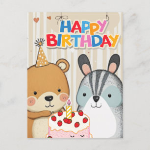 Postale Bonne carte d'anniversaire