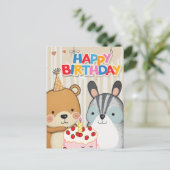 Postale Bonne carte d'anniversaire (Debout devant)