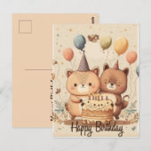 Postale Bonne carte d'anniversaire (Devant / Derrière)