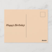 Postale Bonne carte d'anniversaire (Dos)