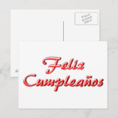 Postale Bonne carte d'anniversaire (Devant / Derrière)