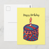 Postale Bonne carte d'anniversaire (Devant / Derrière)