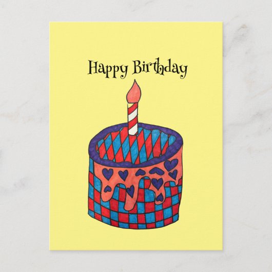 Postale Bonne carte d'anniversaire (Devant)
