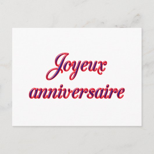Postale Bonne carte d'anniversaire (Devant)