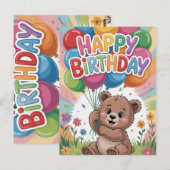 Postale Bonne carte d'anniversaire (Devant / Derrière)