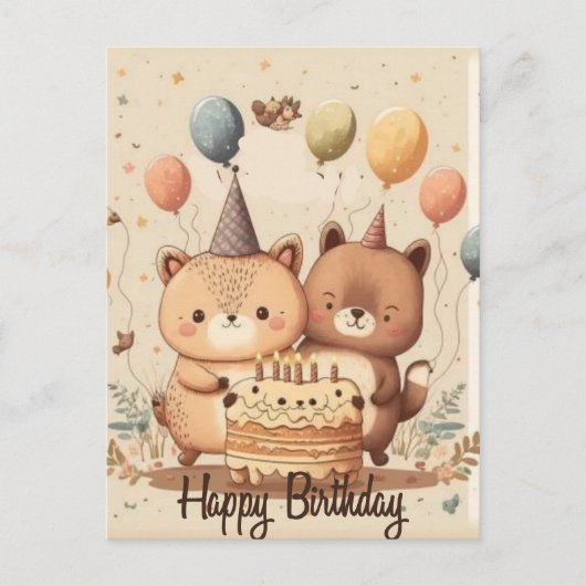 Postale Bonne carte d'anniversaire (Devant)