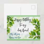 Postale Bonne carte d'anniversaire (Devant / Derrière)