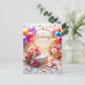 Postale Bonne carte d'anniversaire (Debout devant)