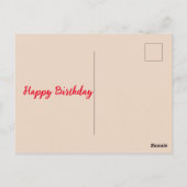 Postale Bonne carte d'anniversaire (Dos)