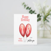 Postale Bonne carte d'anniversaire 18e (Debout devant)