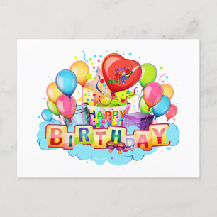 Postale Bonne carte d'anniversaire (générique)