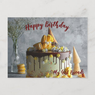 Postale Bonne carte d'anniversaire moderne