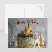Postale Bonne carte d'anniversaire moderne (Devant / Derrière)