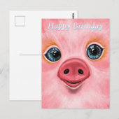 Postale Bonne carte d'anniversaire - Petit petit bébé Pigl (Devant / Derrière)