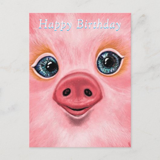Postale Bonne carte d'anniversaire - Petit petit bébé Pigl (Devant)