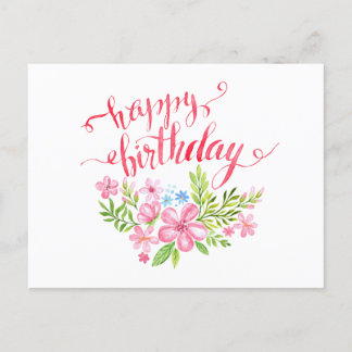 Postale Bonne carte de fleurs d'anniversaire