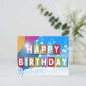 Postale Bonne carte de voeux d'anniversaire 1 (Debout devant)