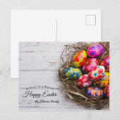 Postale Bonne carte de voeux de Pâques (Devant / Derrière)