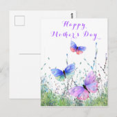 Postale Bonne carte mère's Day Papillons Flying Spring (Devant / Derrière)