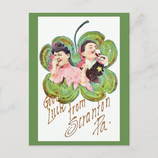 Postale Bonne chance de la carte PA-Post Scranton (Devant)