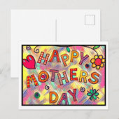 Postale Bonne fête des mères ! Carte (Devant / Derrière)