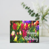 Postale Bonne Fleurs Printemps Anniversaire #5 Carte posta (Debout devant)