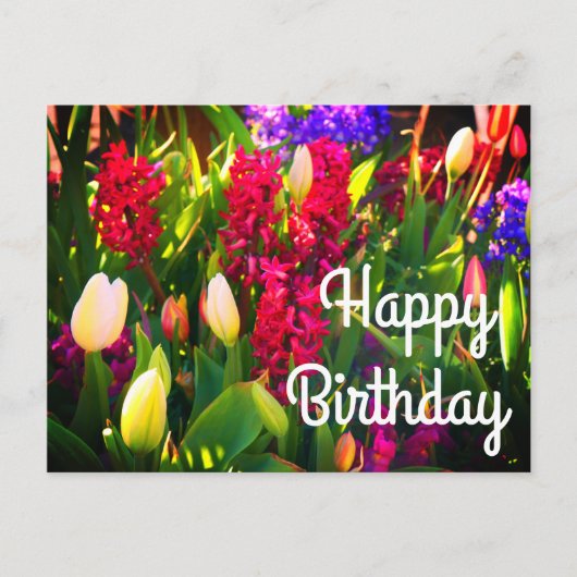 Postale Bonne Fleurs Printemps Anniversaire #5 Carte posta (Devant)