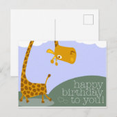 Postale Bonne Giraffe Carte de voeux Anniversaire (Devant / Derrière)