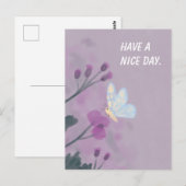 Postale Bonne journée carte papillon (Devant / Derrière)