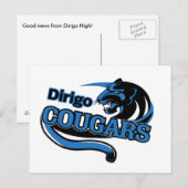 Postale Bonne nouvelle de la carte scolaire (Devant / Derrière)