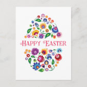 Postale Bonne Pâques (folklore) personnalisable Carte blan (Devant)