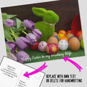 Postale Bonne Pâques pour Pickleballer, belle carte postal