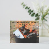 POSTALE BONNE RETRAITE BRÛLER VOTRE CARTE POST BOOTS (Debout devant)