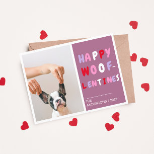 Postale Bonne Wooflentines   Valentine Chien photo Carte p