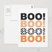 Postale Boo ! Carte Halloween (Devant / Derrière)