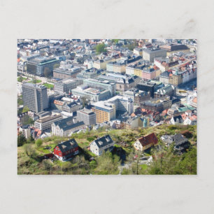 Postale Bordure de la ville - Bergen De Au-Dessus Carte Po