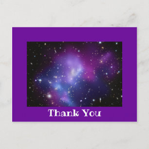 Postale Bordure de photo violet pour carte de remerciement