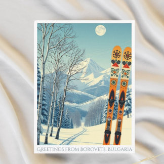 Postale Borovets, vacances de ski en Bulgarie carte postal