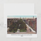 Postale Boston MA, Commonwealth Ave. Afficher la carte pos (Devant / Derrière)