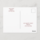 Postale Bougies D'Hiver & Neige Enregistrer La Date Carte  (Dos)