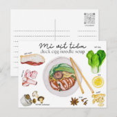 Postale Bouillon de nouilles à l'oeuf de canard - Carte po (Devant / Derrière)