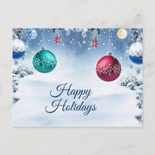 Postale Boules de Noël Carte de Vœux Hivernale