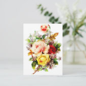 Postale Bouquet de fleurs anciennes pour vous Carte postal (Debout devant)