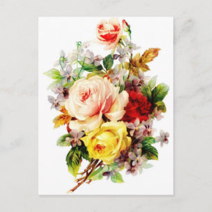 Postale Bouquet de fleurs anciennes pour vous Carte postal