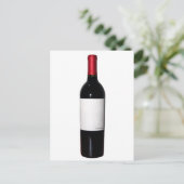 Postale Bouteille de vin (Étiquette vierge) - Carte postal (Debout devant)